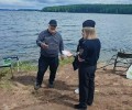 Патрульно-контрольная группа провела рейд на правом берегу Белоярского водохранилища в Заречном