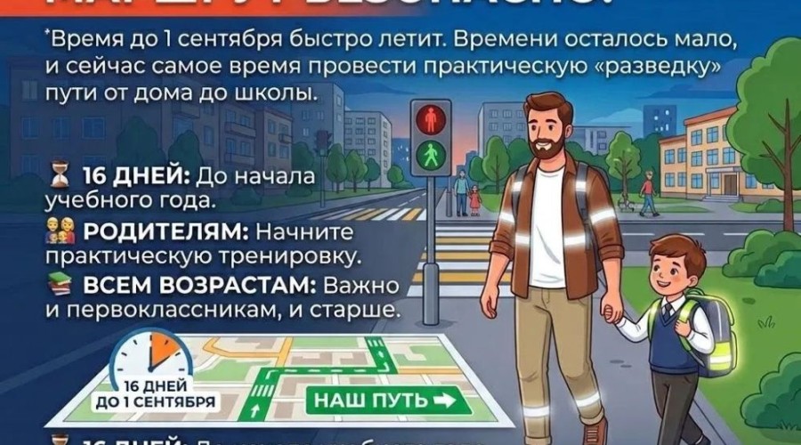 Свердловская Госавтоинспекция советует родителям заранее отработать с детьми безопасный маршрут в школу