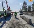 Дорожники продолжают ремонт эстакады над железнодорожными путями на 42-м километре ЕКАД