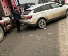 На выезде на бетонку произошло ДТП