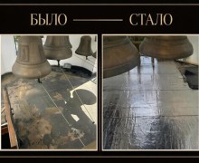 Прихожане помогли обновить пол на колокольне Покровского храма