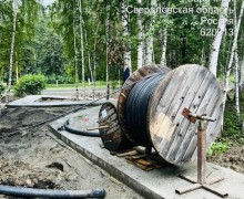В Заречном продолжаются работы по благоустройству пешеходной зоны на улице Курчатова