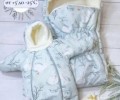 Продам тёплый детский комбинезон Baby go, размер 68 см, и зимний конверт с шапочкой