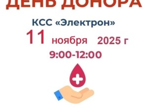 11 ноября в Заречном пройдет День донора
