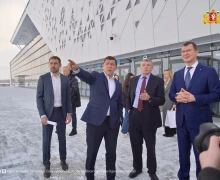 Губернатор Евгений Куйвашев презентовал министру спорта, президенту Олимпийского Комитета России Михаилу Дегтярёву Дворец водных видов спорта, а также кампус Уральского федерального университета