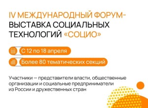 С 12 по 18 апреля в Екатеринбурге пройдет IV Международный форум-выставка социальных технологий «СОЦИО»