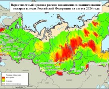 Авиалесоохрана разработала прогноз пожарной опасности в лесах России на март-сентябрь 2024 года