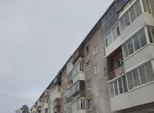 Крыши зареченских домов очищают от снега