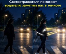 Госавтоинспекция напомнила уральцам о световозвращателях на одежде