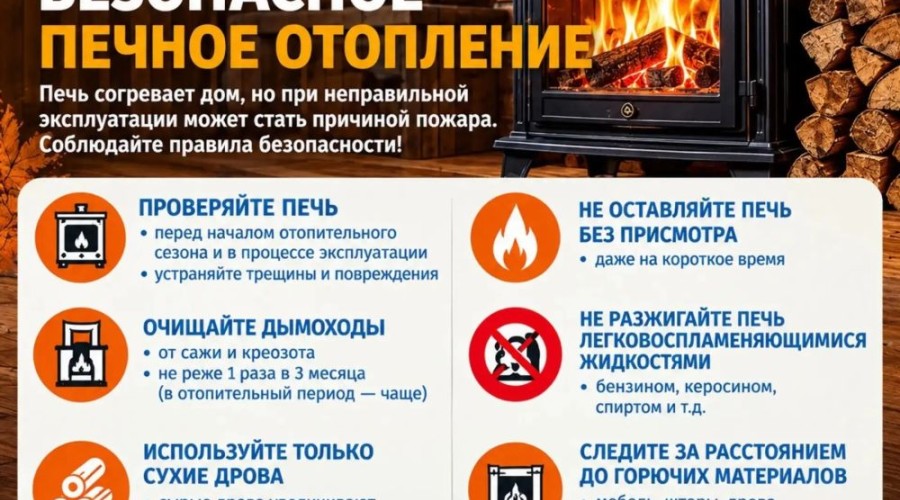 МЧС напоминает жителям Заречного о правилах безопасности в осенне-зимний период