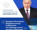 Итоги Послания Президента России Владимира Владимировича ПУТИНА Федеральному Собранию