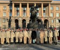 Участие юнармейцев Белоярского городского округа в церемонии возложения цветов к памятнику Г. К. Жукову