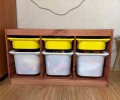Продам стеллаж для игрушек с ящиками