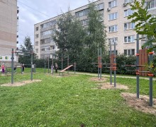 новая воркаут площадка на бульваре Алещенкова готова