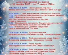 Собрали для вас интересное, что будет происходить в округе в новогодние каникулы