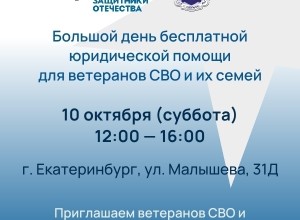 Ветераны СВО и их близкие получат бесплатную юридическую помощь 10 октября