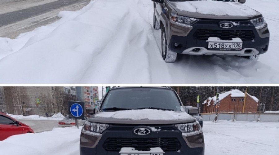 Автомобиль снова мешает погрузке гуманитарной помощи на перекрёстке Курчатова-Ленинградская