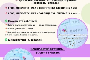 Мнемотехника для детей: курс развития памяти и внимания в Заречном