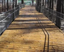 На стройплощадке эко-парка продолжаются отделочные работы внутри коммерческого павильона