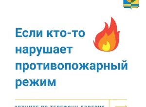 Если кто-то нарушает противопожарный режим, звоните по телефону доверия