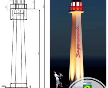 Возле Эко-тропы планируется построить 10-метровый маяк с подсветкой и поставить полигональные арт-объекты - лоси, зайцы, лисы и «бумажный» кораблик