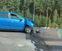 Авария на новой трассе Екатеринбург-Тюмень в районе поворота на Курманку