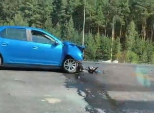 Авария на новой трассе Екатеринбург-Тюмень в районе поворота на Курманку