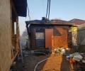 Пожар в Мезенском: огонь повредил частную баню