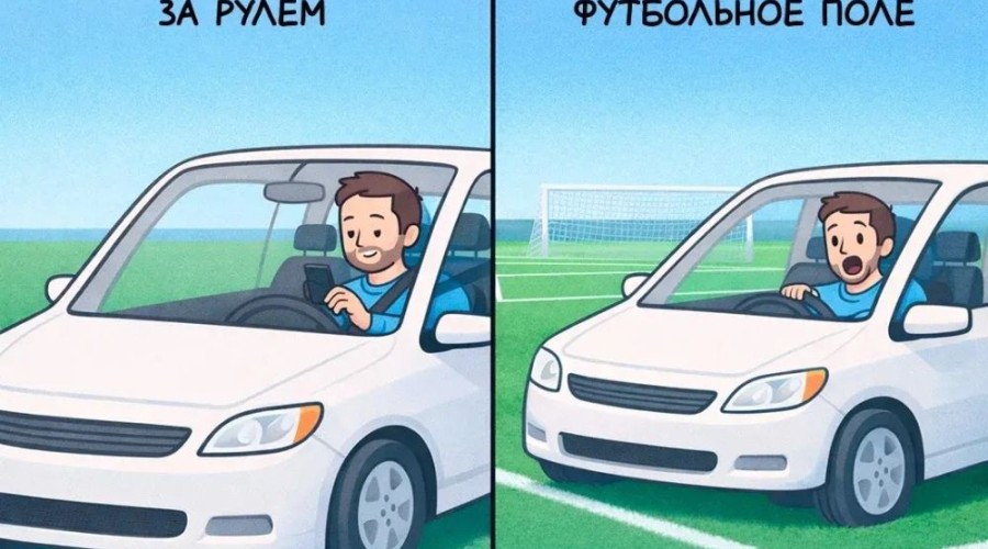 Отвлечение на телефон за рулём приводит к авариям