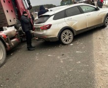 На выезде на бетонку произошло ДТП