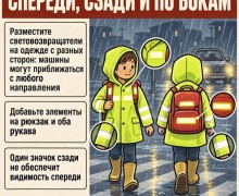 ГИБДД напоминает зареченским школьникам о световозвращателях