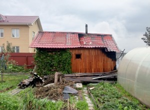 В Мезенском при пожаре пострадала частная баня