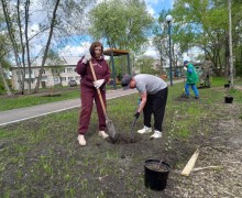 В субботу, 17 мая, в Курманском парке высадили яблоневую аллею