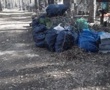 Если сегодня, не смотря на капризы погоды, вы всё же пойдёте на кладбище, обратите внимание - мусор можно и нужно выбрасывать в синей бункеры (на фото)