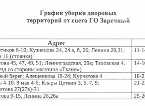 ‼ГРАФИК УБОРКИ СНЕГА С ДВОРОВЫХ ТЕРРИТОРИЙ - С 11 марта по 26 марта‼ 