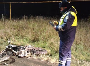 Сотрудники Госавтоинспекции Заречного устанавливают обстоятельства ДТП, в котором пострадал водитель питбайка