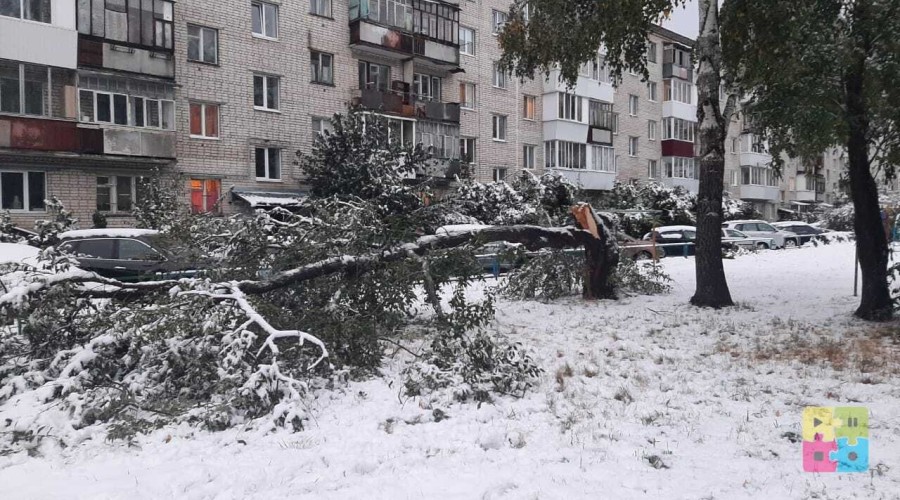 В Заречном устраняют последствия снегопада