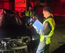 Сотрудники Госавтоинспекции Заречного устанавливают обстоятельства ДТП, в котором пострадал водитель