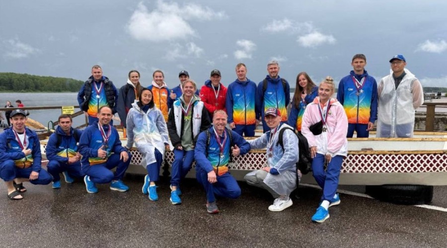 и Наши мужчины взяли 2 и 3 места областных соревнований на лодках-драконах!