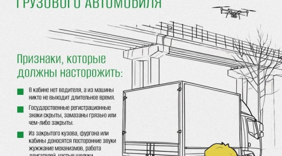 Порядок действий при выявлении подозрительного грузового автомобиля