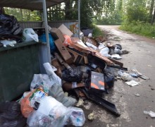 Жители Муранитного пожаловались на редкий вывоз мусора