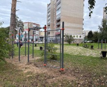 новая воркаут площадка на бульваре Алещенкова готова