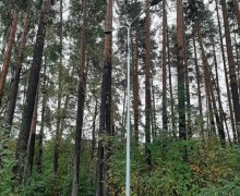 В лесопарке у дома на Лермонтова, 29 установили освещение