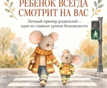 Пример взрослых помогает детям освоить правила дорожной безопасности