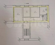 Продажа трёхкомнатной квартиры в кирпичном доме в деревне Курманка