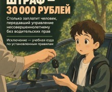Госавтоинспекция напомнила свердловчанам об ответственности за детей за рулём