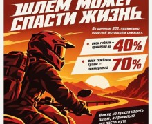 Госавтоинспекция напомнила о правилах ношения мотошлема