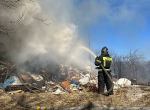 В минувшую пятницу в промзоне Белоярской АЭС горел мусор