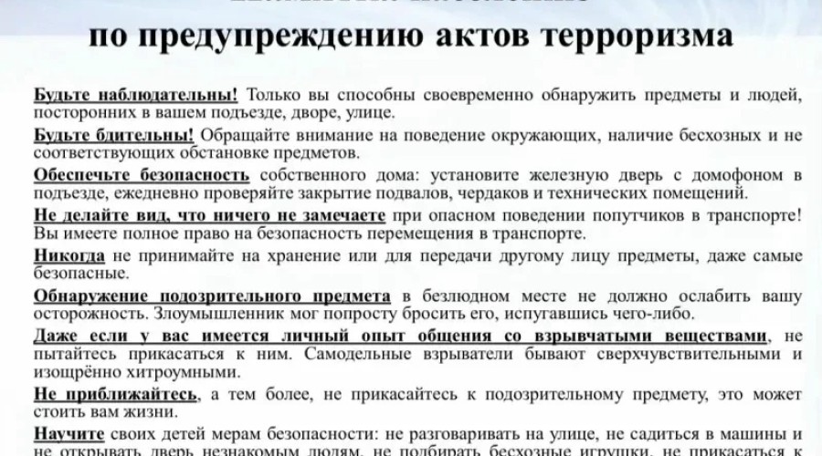 Безопасность в доме и во дворе: памятка для жителей Заречного
