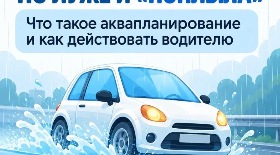 Аквапланирование: как лужа превращает машину в неуправляемую